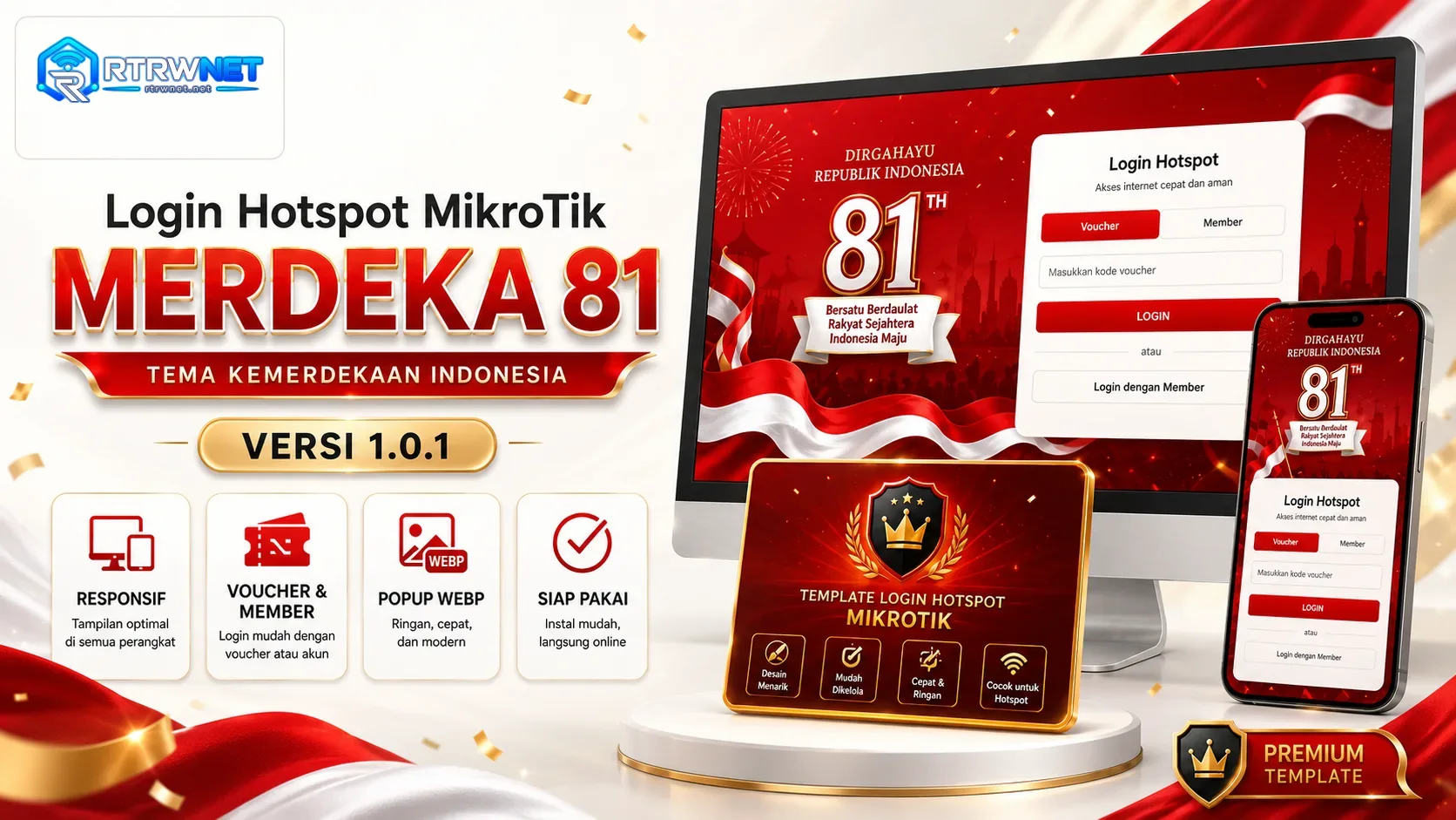 Preview Login Hotspot MikroTik Merdeka 81