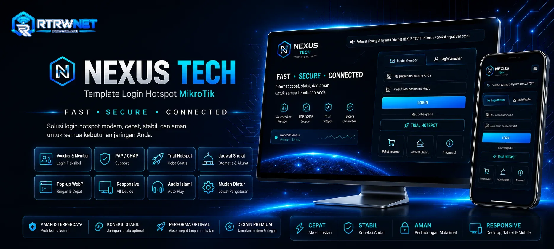 Preview Login Hotspot MikroTik NEXUS TECH